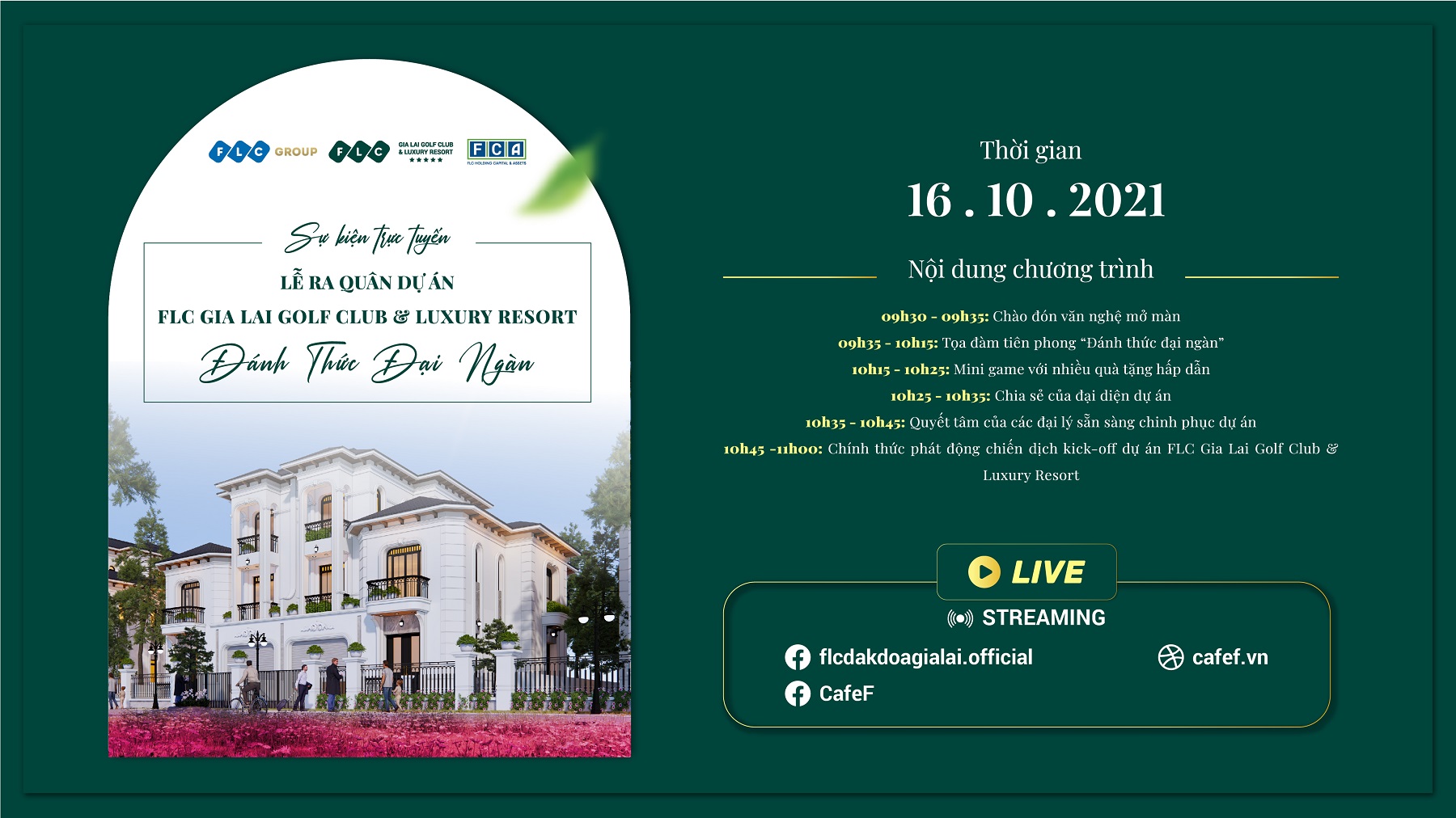 16/10: Trực tuyến ra mắt quần thể FLC Gia Lai quy mô hàng đầu Tây Nguyên