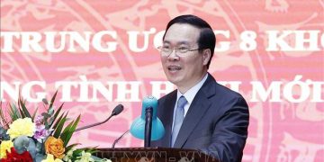 Chủ tịch nước Võ Văn Thưởng dự Hội nghị tổng kết thực hiện Chiến lược bảo vệ Tổ quốc tại Hà Nội