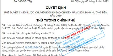 Phê duyệt Chiến lược Chuyển đổi số báo chí: Xây dựng cơ quan báo chí theo hướng chuyên nghiệp, hiện đại