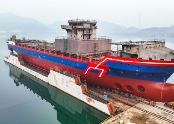 Trung Quốc hạ thủy tàu đặt cáp ngầm có tải trọng 10.000 tấn