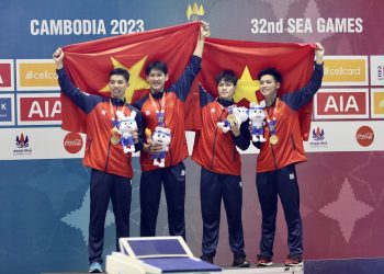 SEA Games: Cú nước rút ngoạn mục giúp Việt Nam bảo vệ HC vàng môn bơi 4x200m