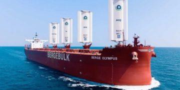 Tàu chở hàng sử dụng cánh buồm mạnh nhất thế giới