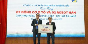 Trường Đại học Bách khoa – Đại học Đà Nẵng đón nhận động cơ ô tô và Robot hàn của THACO GROUP