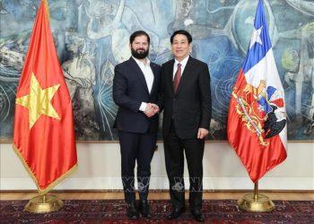 Lễ đón Chủ tịch nước Lương Cường thăm chính thức Cộng hòa Chile