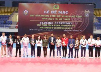 Bế mạc Giải Taekwondo Cảnh sát châu Á mở rộng năm 2024