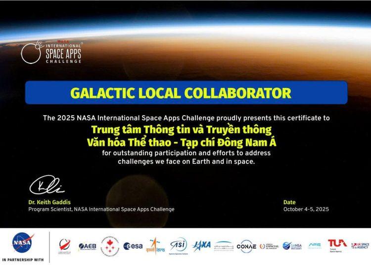 Việt Nam lần đầu tiên được NASA vinh danh tại Thử thách ứng dụng không gian Quốc tế 2025