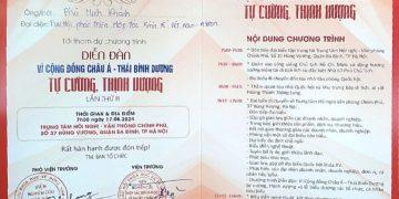 Diễn đàn “Vì cộng đồng châu Á – Thái Bình Dương” – Tự cường Thịnh vượng lần thứ III, năm 2024