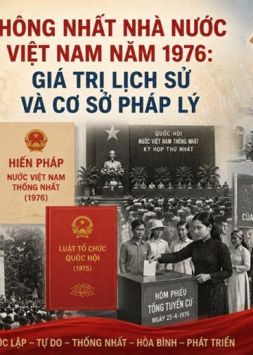 Thống nhất Nhà nước Việt Nam năm 1976: Giá trị lịch sử và cơ sở pháp lý